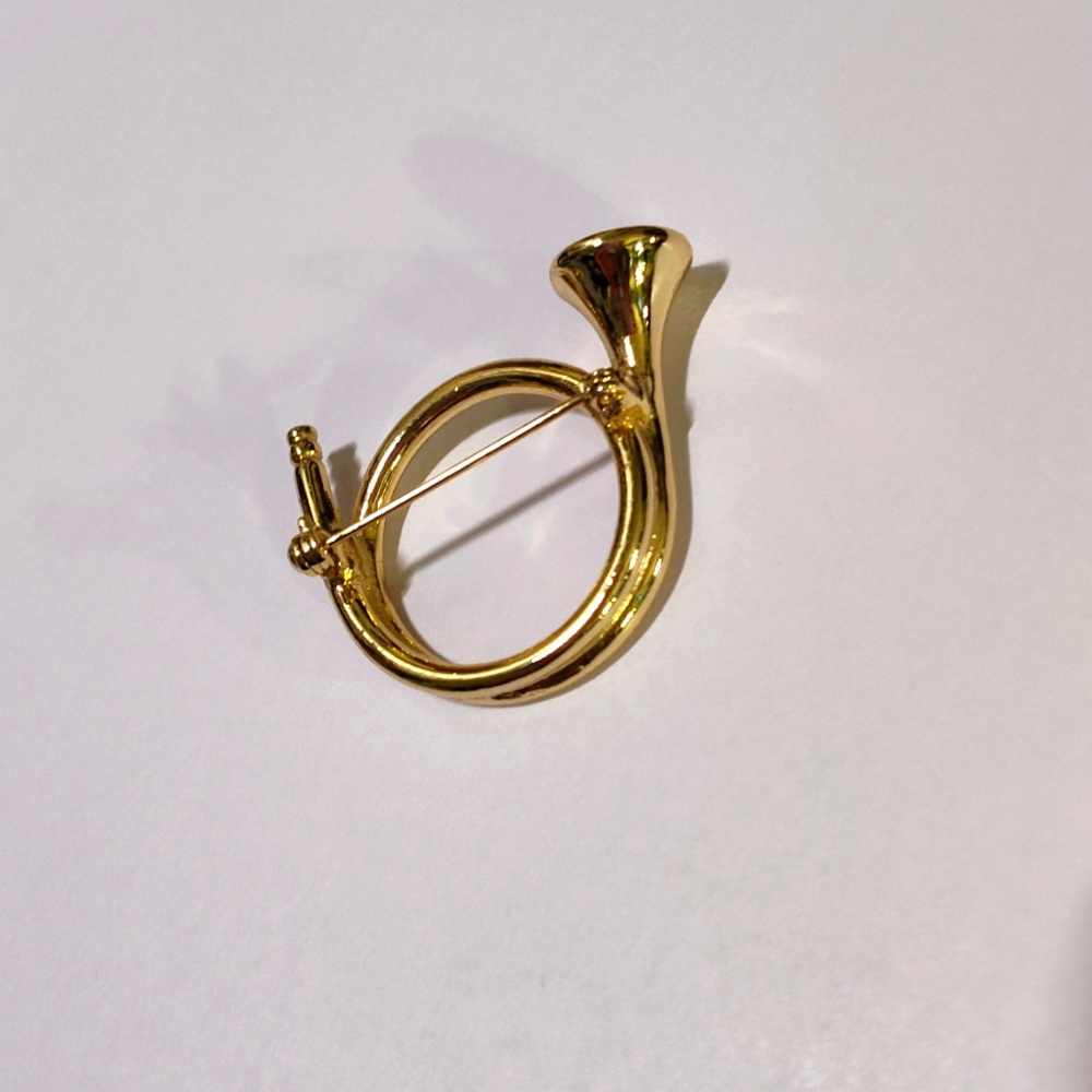 Musical Horn Instrument Pin - Picture 2 of 3